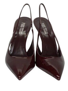 NEW PARIS TEXAS Patent Slingback Heels Red